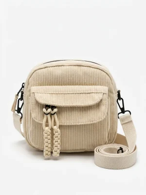 Sac banane velours compact décontracté bandoulière ajustable femme - Vue 1 - Sac banane velours