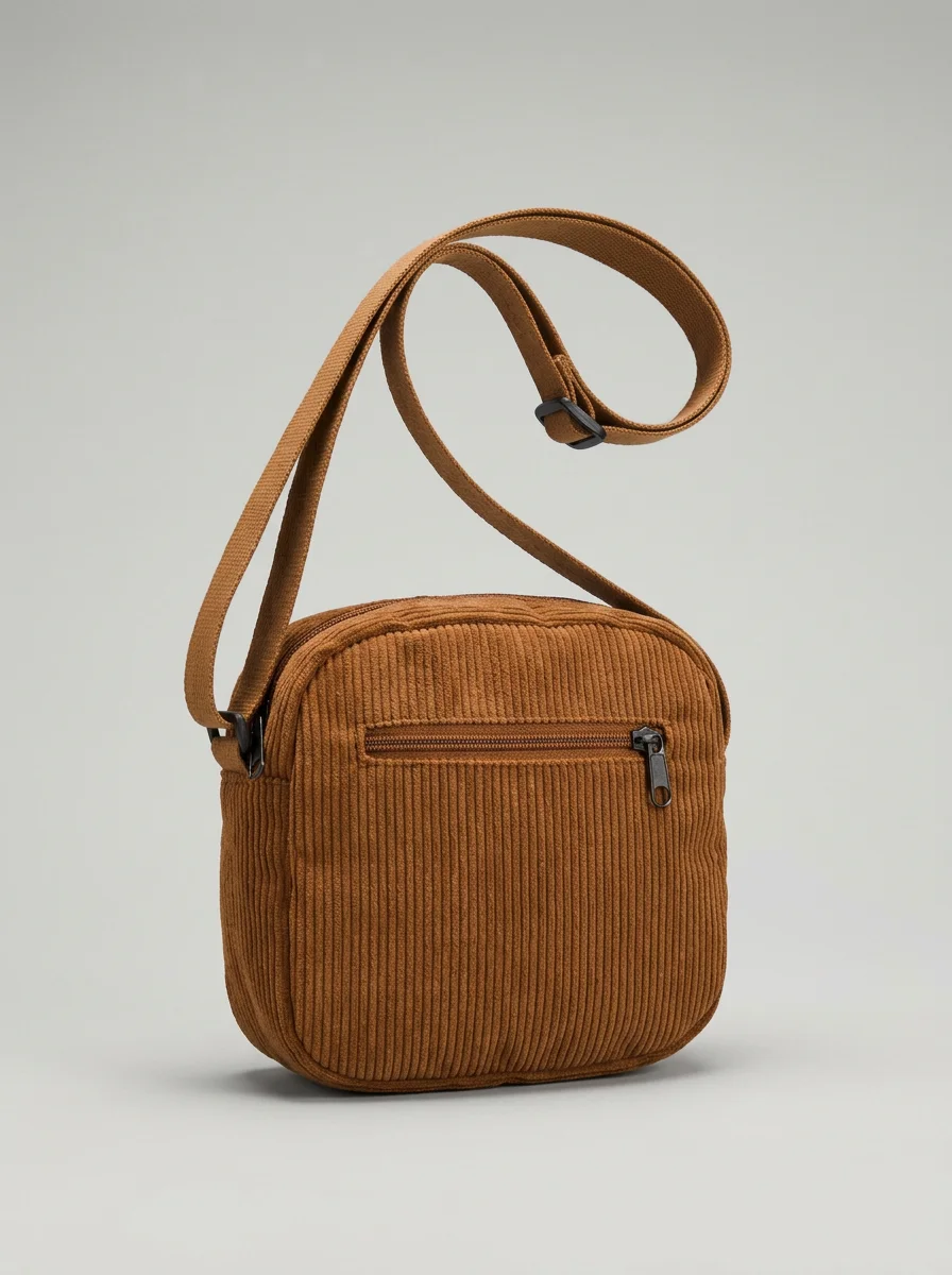 Sac banane velours compact décontracté bandoulière ajustable femme - Vue 11 - Sac banane velours