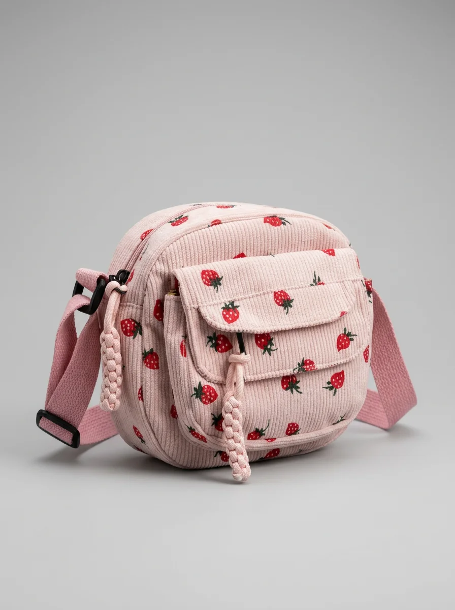 Sac banane velours compact décontracté bandoulière ajustable femme - Vue 19 - Sac banane velours