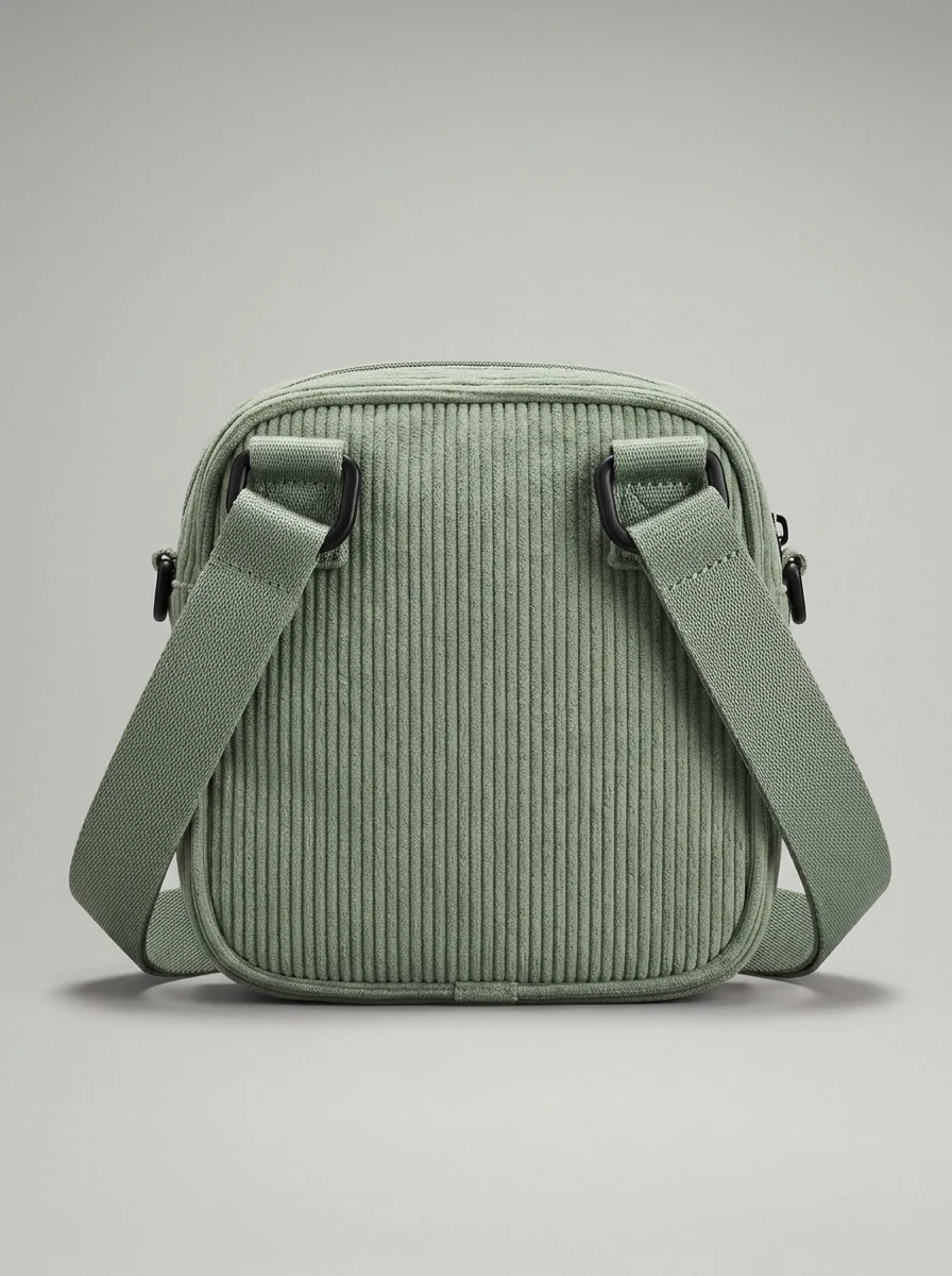 Sac banane velours compact décontracté bandoulière ajustable femme - Vue 3 - Sac banane velours
