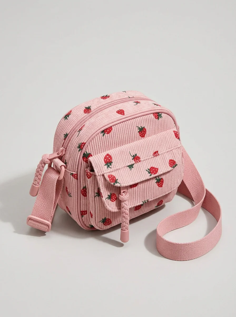Sac banane velours côtelé compact harajuku femme - Vue 4 - Sac banane velours