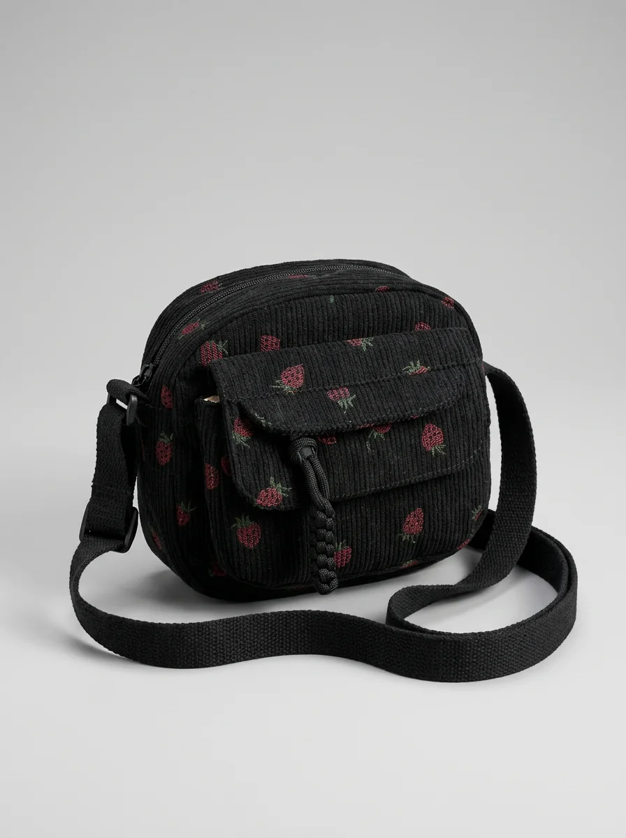 Sac banane velours côtelé compact harajuku femme - Vue 6 - Sac banane velours
