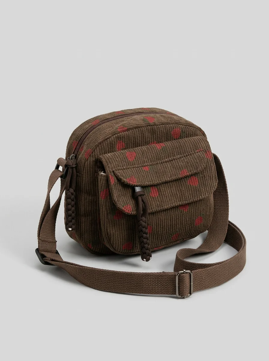 Sac banane velours côtelé compact harajuku femme - Vue 7 - Sac banane velours