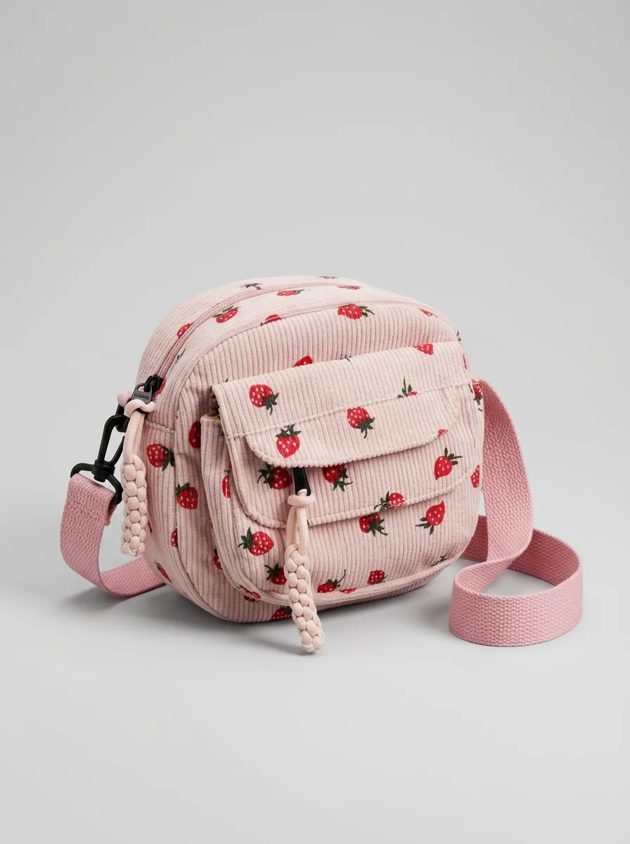 Sac banane velours côtelé compact harajuku femme - Vue 8 - Sac banane velours