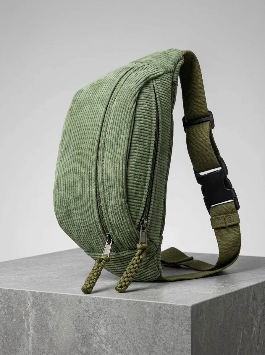 Sac banane velours généreux fonctionnel minimaliste - Vue 2 - Sac banane velours