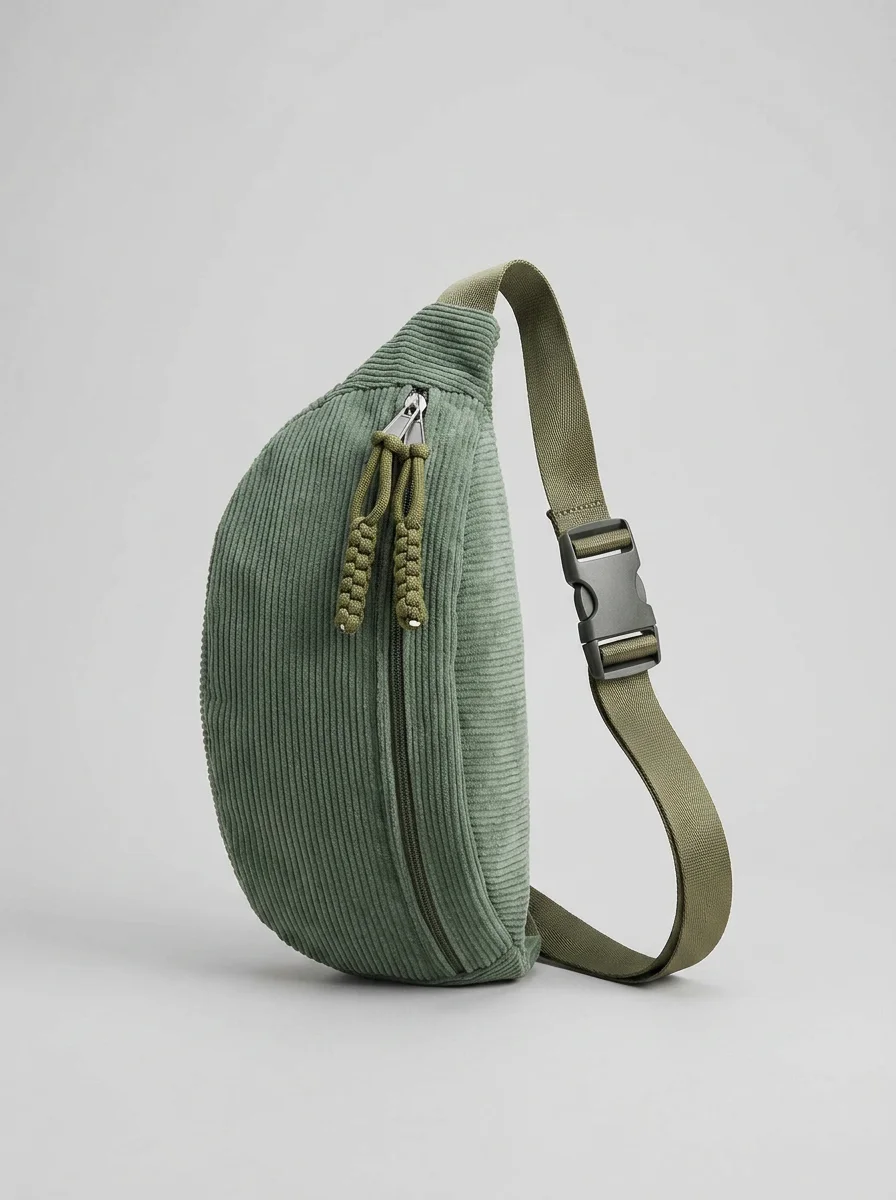 Sac banane velours généreux fonctionnel minimaliste - Vue 8 - Sac banane velours