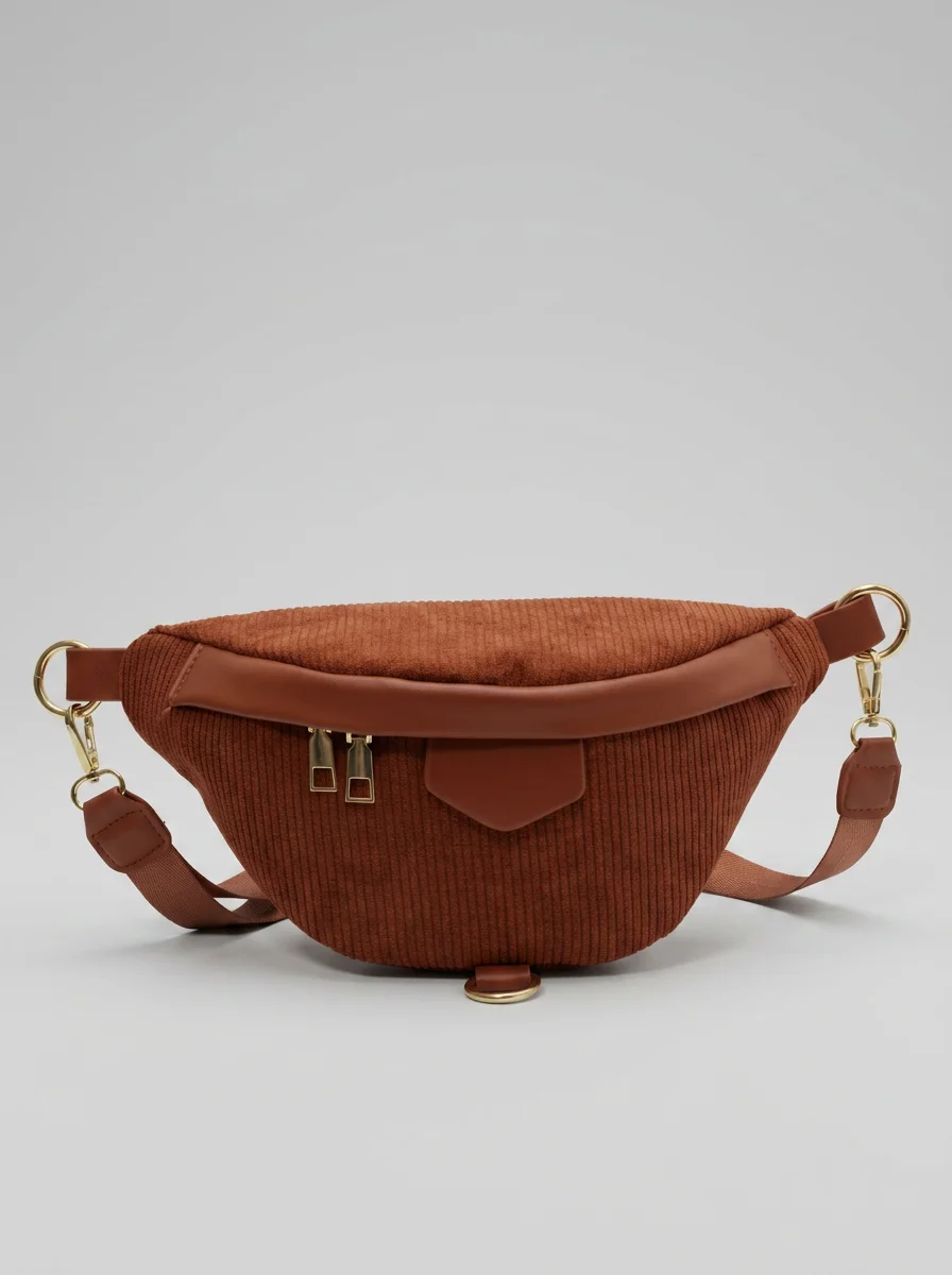 Sac banane velours grande capacité moderne voyage femme - Vue 11 - Sac banane velours