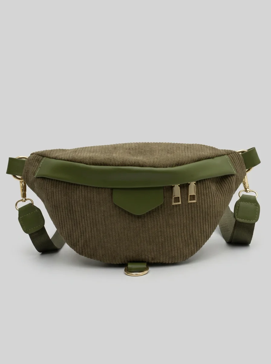 Sac banane velours grande capacité moderne voyage femme - Vue 12 - Sac banane velours