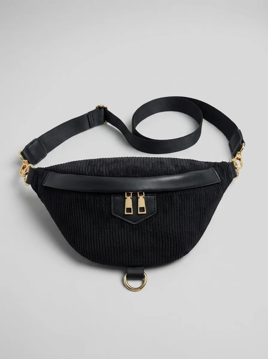 Sac banane velours grande capacité moderne voyage femme - Vue 3 - Sac banane velours