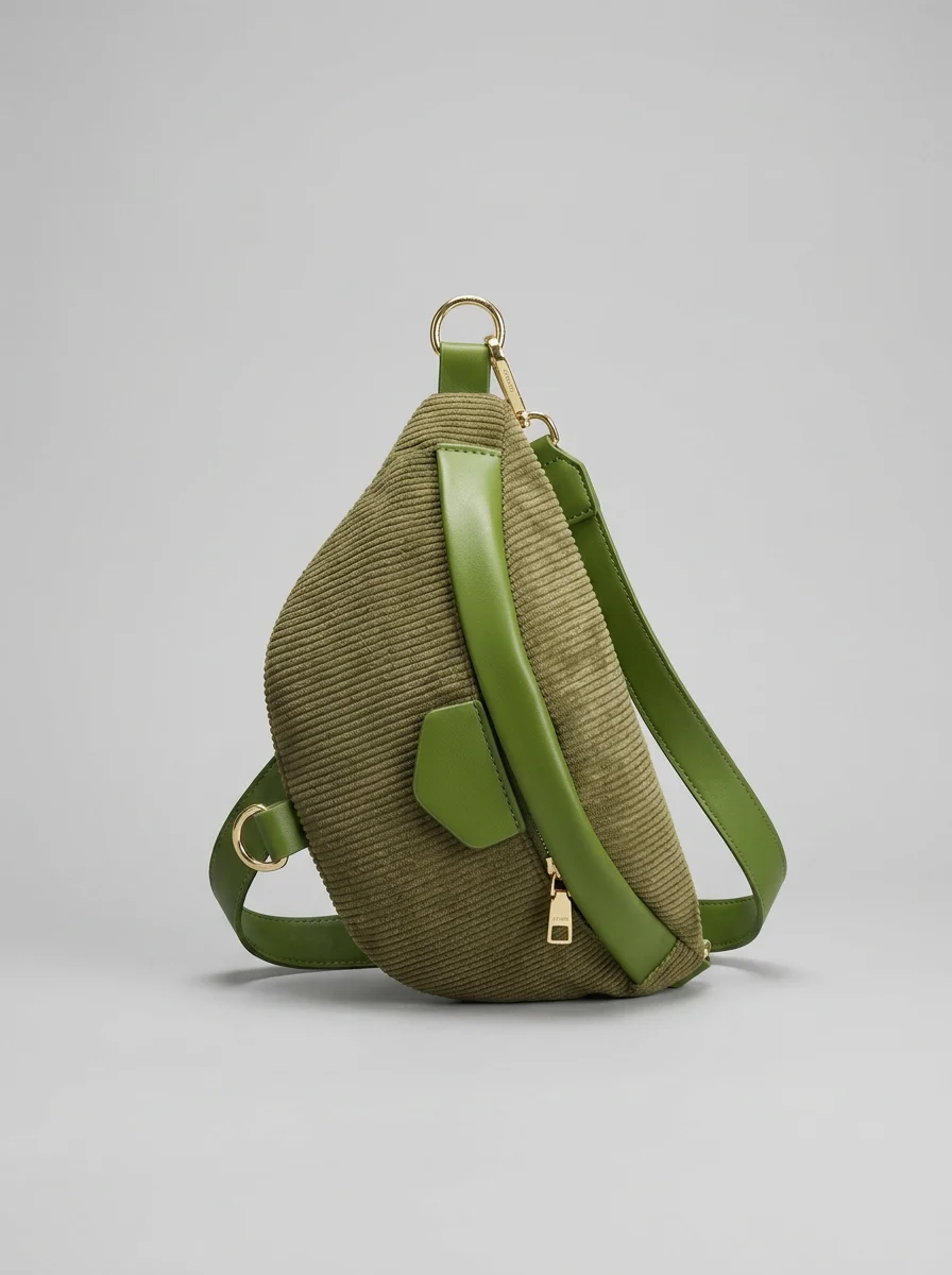 Sac banane velours grande capacité moderne voyage femme - Vue 6 - Sac banane velours