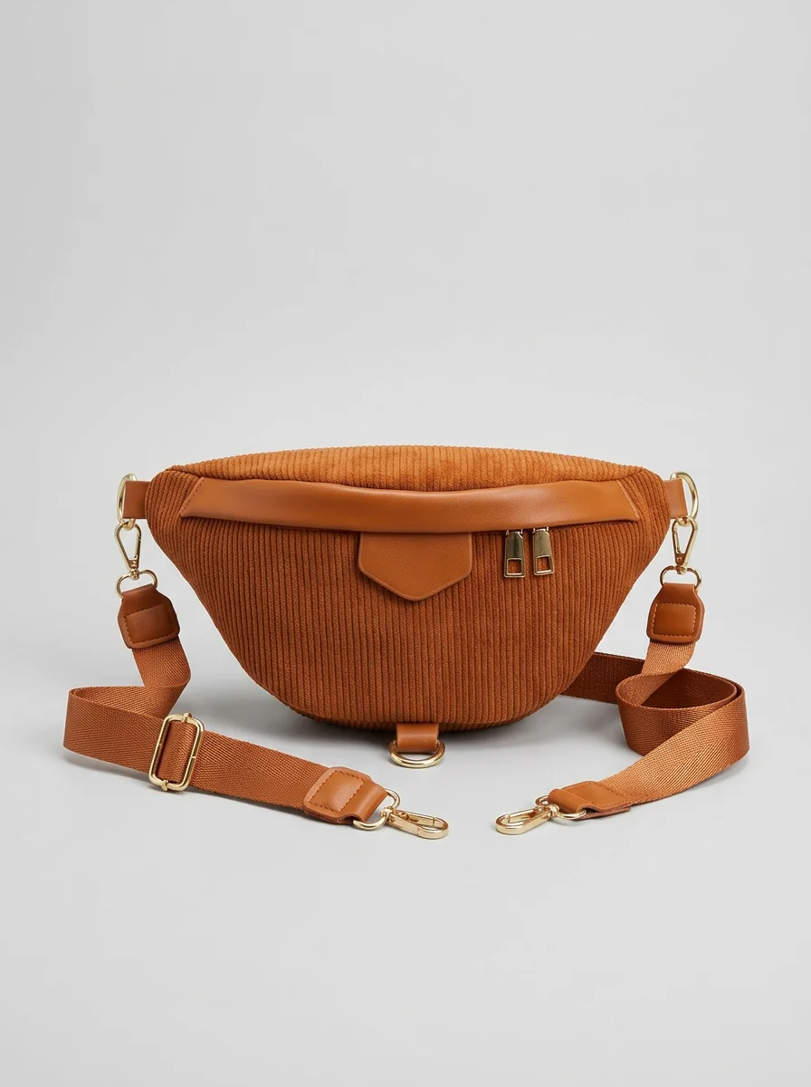 Sac banane velours grande capacité moderne voyage femme - Vue 8 - Sac banane velours