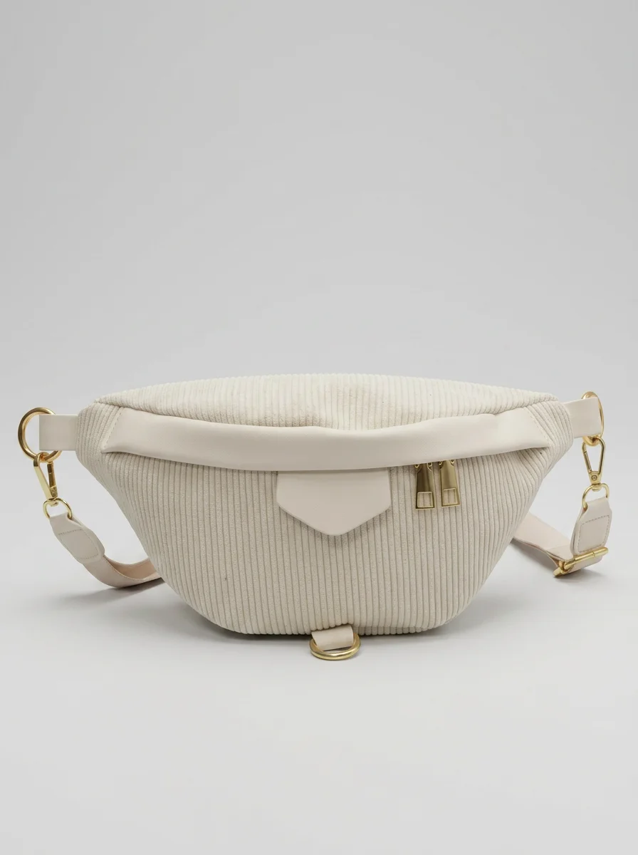 Sac banane velours grande capacité moderne voyage femme - Vue 9 - Sac banane velours