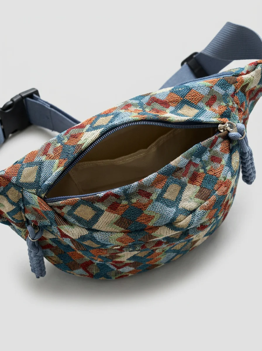 Sac banane velours motifs bohème femme bandoulière - Vue 10 - Sac banane velours