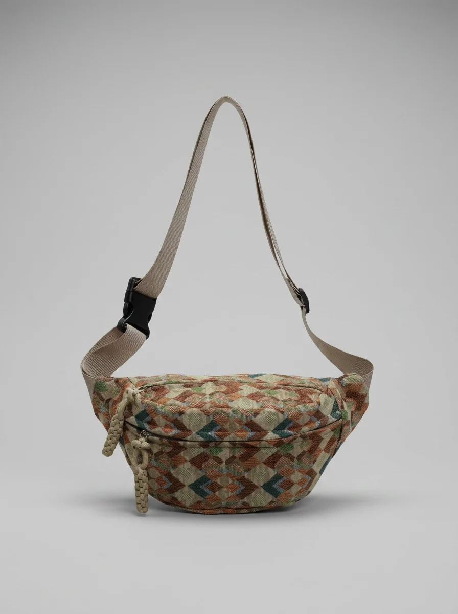 Sac banane velours motifs bohème femme bandoulière - Vue 12 - Sac banane velours