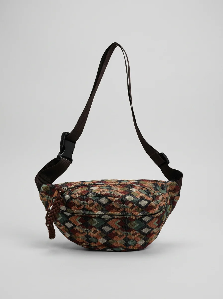 Sac banane velours motifs bohème femme bandoulière - Vue 13 - Sac banane velours