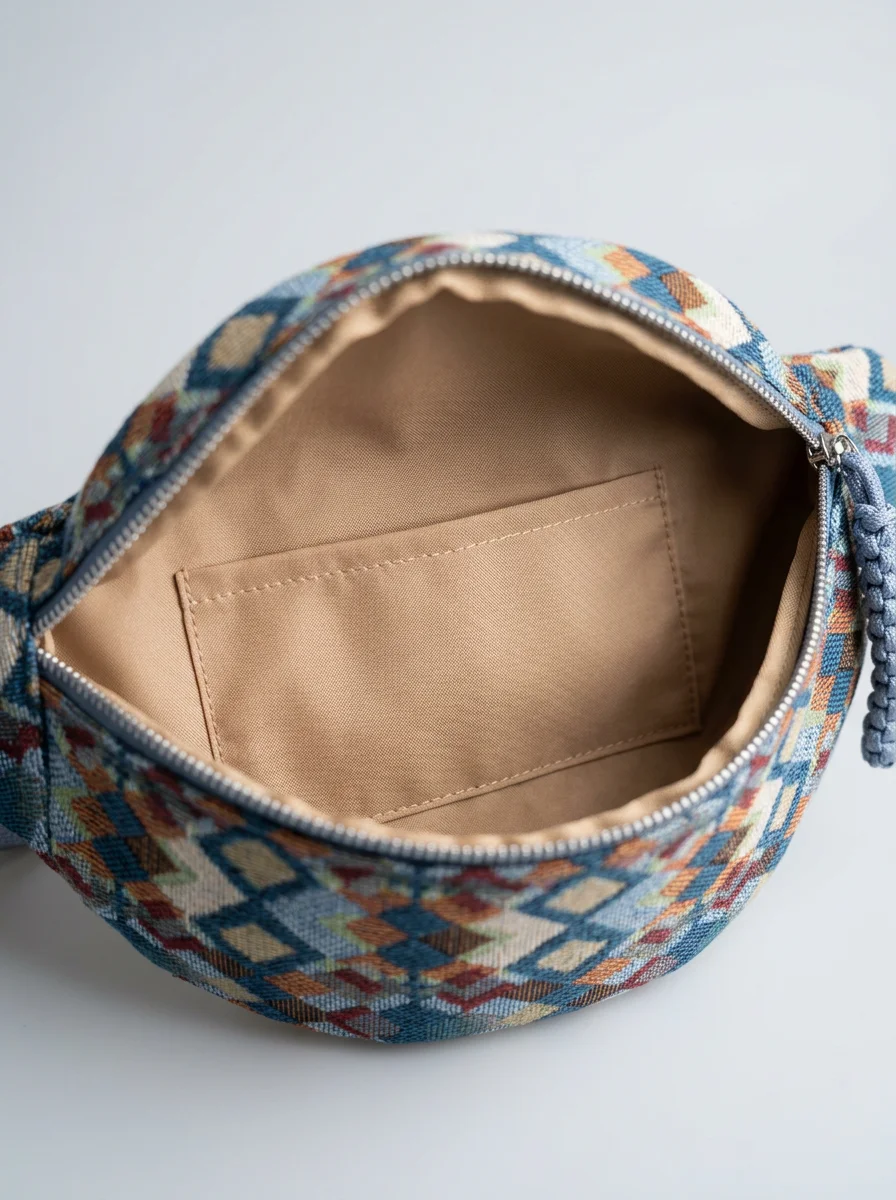 Sac banane velours motifs bohème femme bandoulière - Vue 3 - Sac banane velours