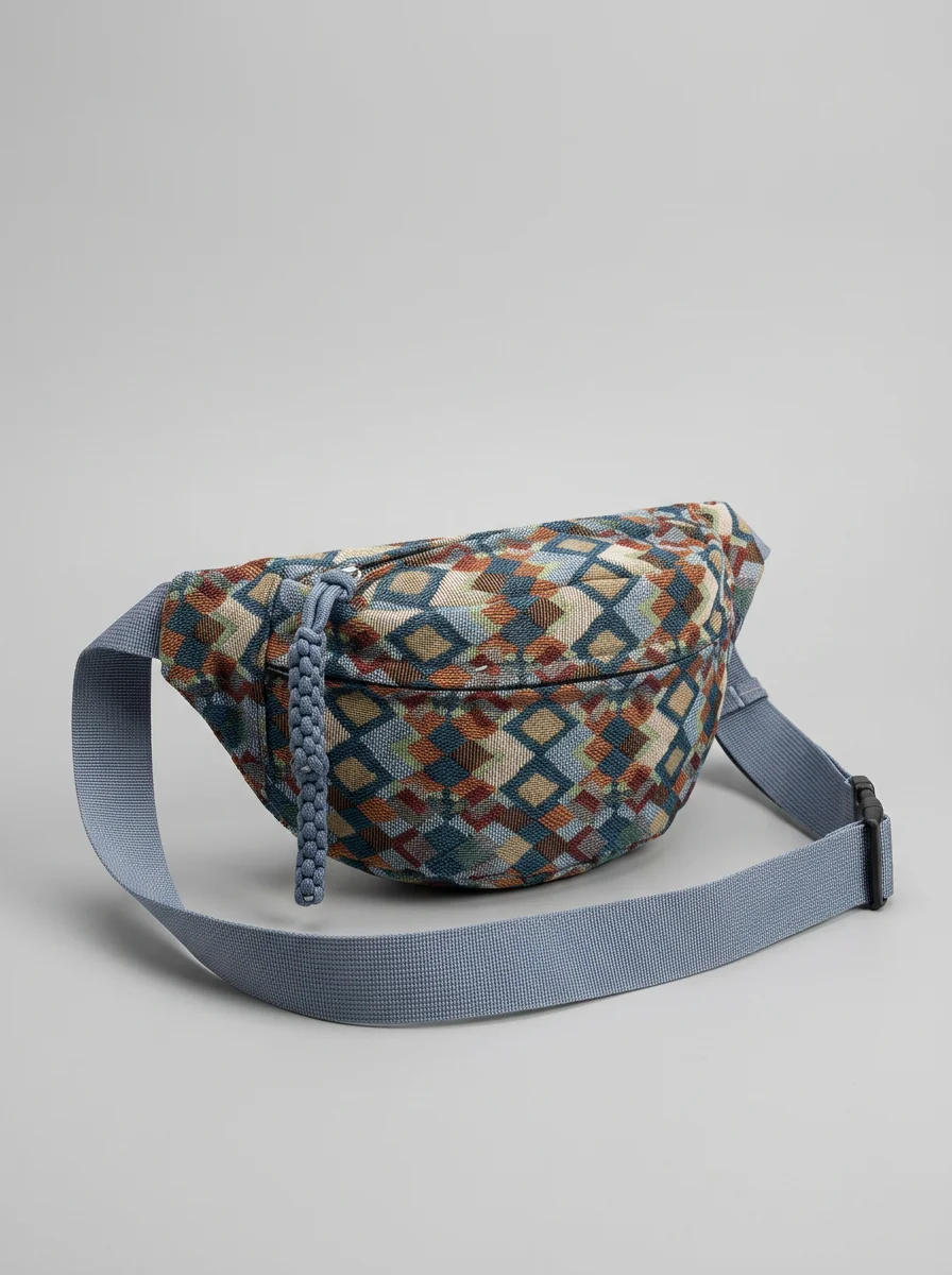 Sac banane velours motifs bohème femme bandoulière - Vue 6 - Sac banane velours