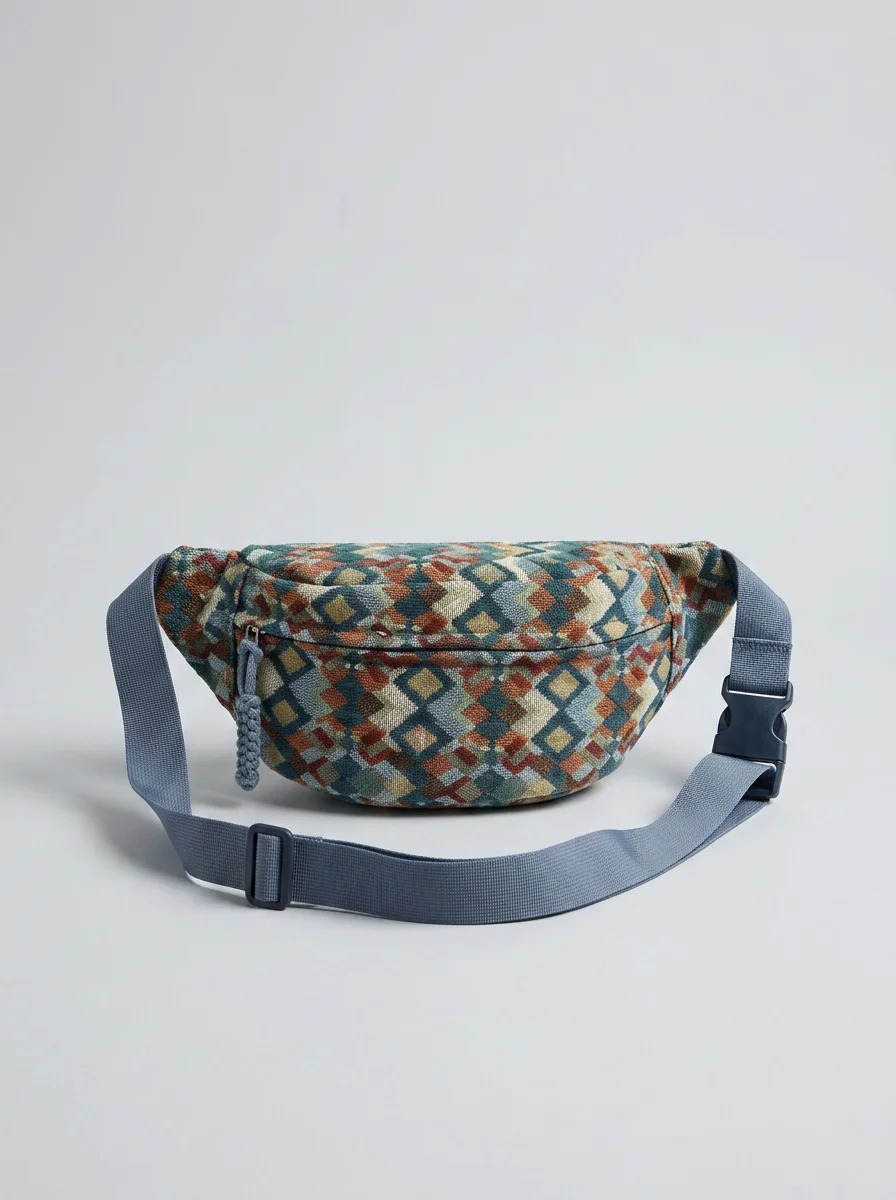 Sac banane velours motifs bohème femme bandoulière - Vue 9 - Sac banane velours