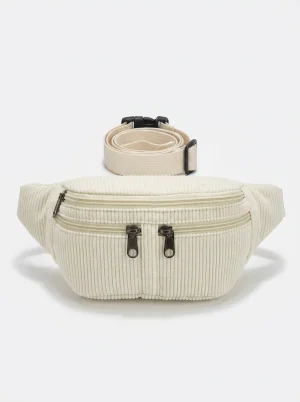 Sac banane velours multi-poches spacieux loisirs unisexe - Vue 1 - Sac banane velours