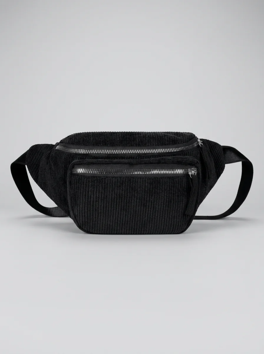 Sac banane velours vintage compact quotidien femme - Vue 10 - Sac banane velours