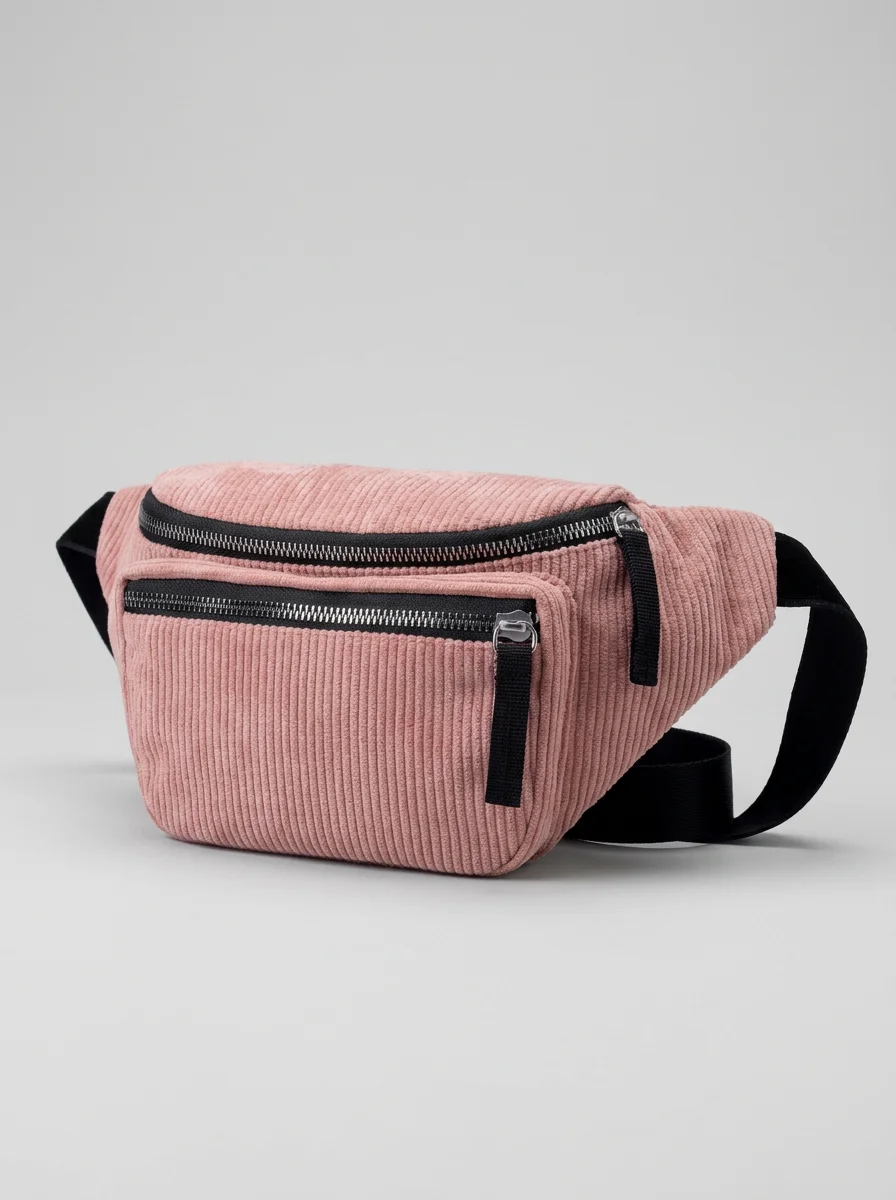 Sac banane velours vintage compact quotidien femme - Vue 13 - Sac banane velours