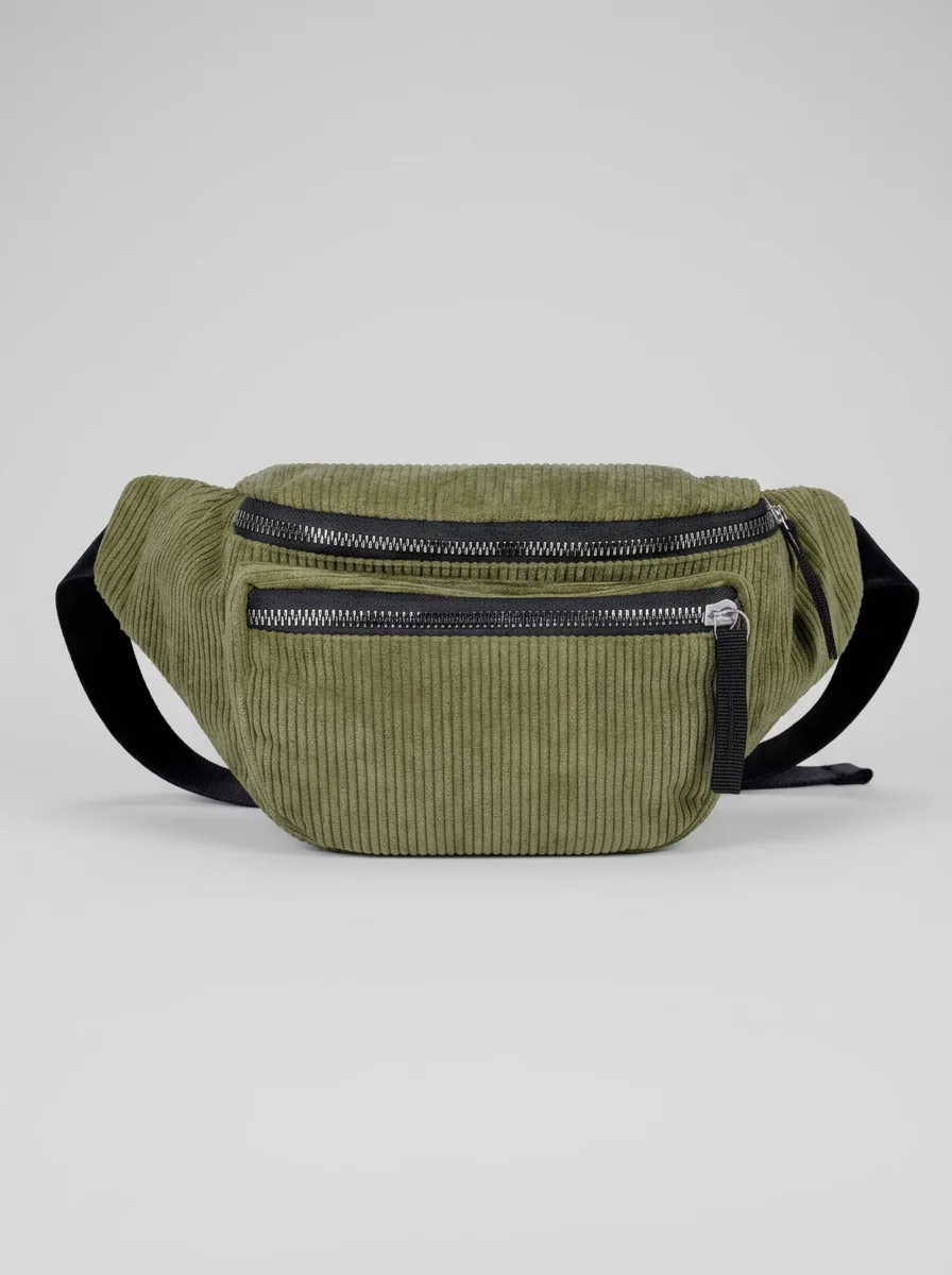 Sac banane velours vintage compact quotidien femme - Vue 9 - Sac banane velours